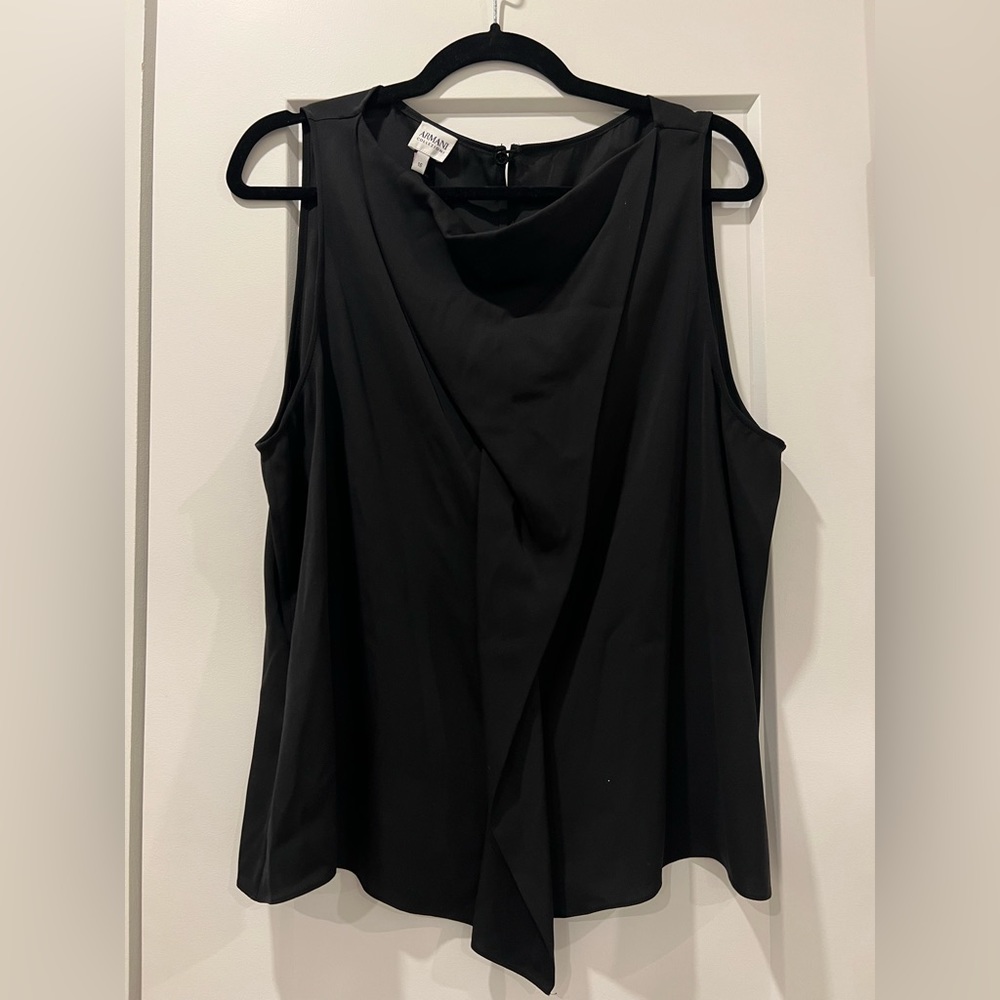 Armani Collezioni Black Tank Blouse Top